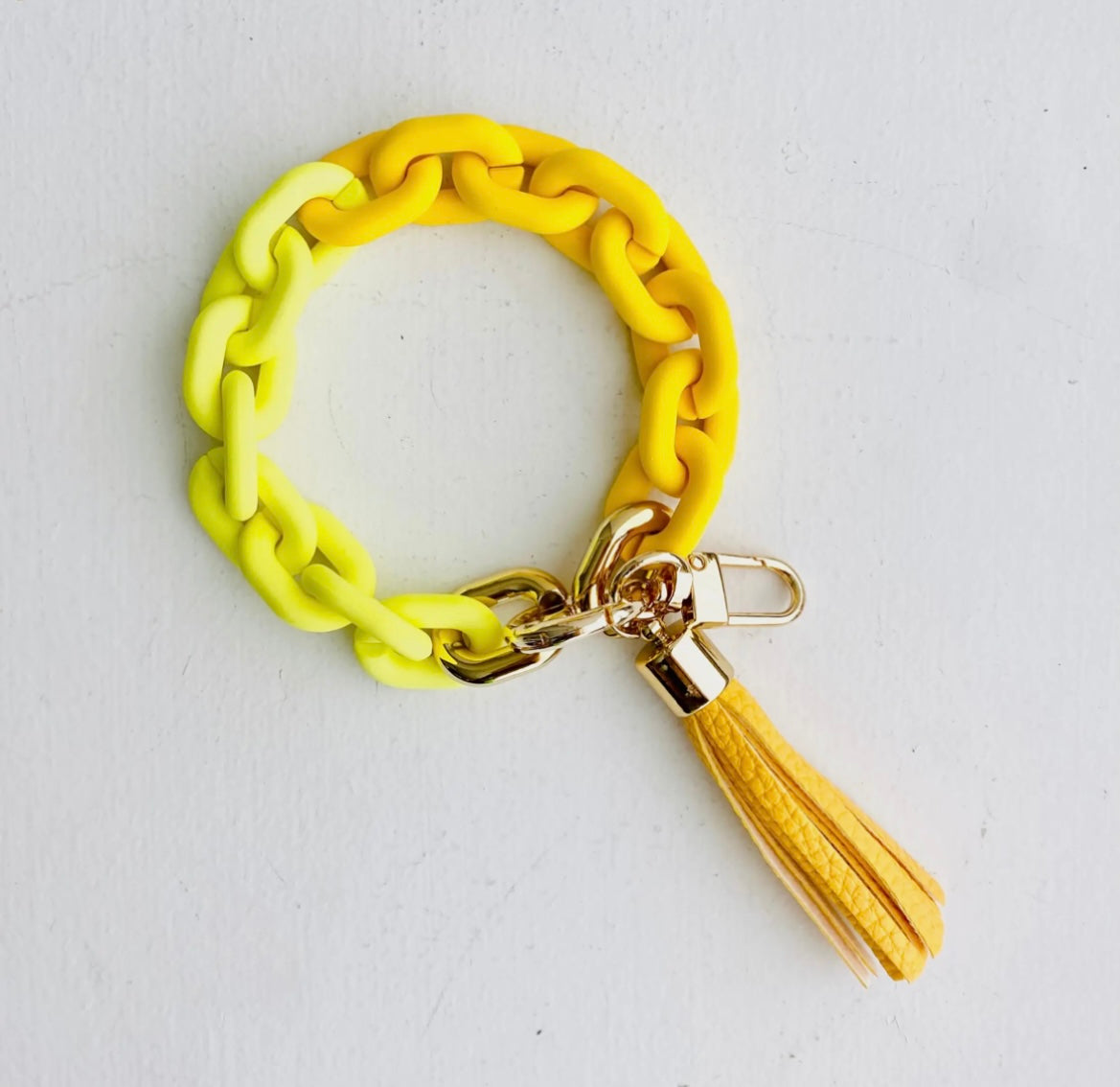 Ombre Keychain Boho Acrylic Wristlet Key Ring